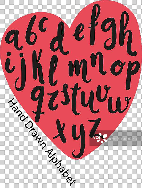 心形中的字母图片素材