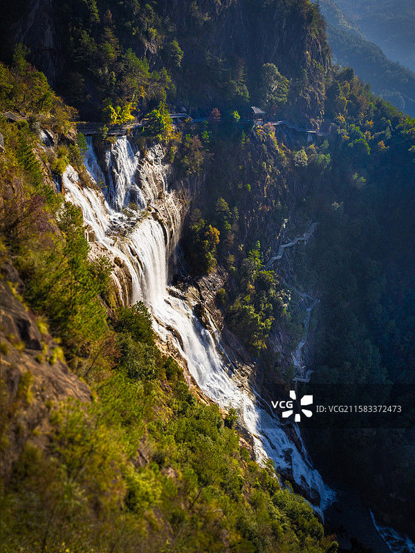 浙江台州天台山大瀑布5A景区图片素材