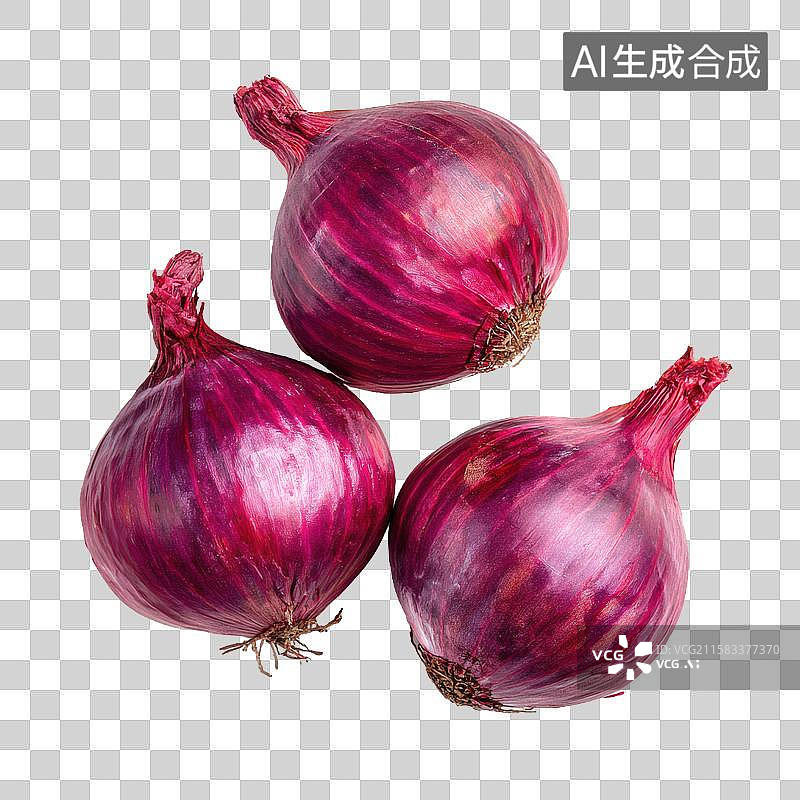 【AI数字艺术】新鲜的紫皮洋葱图片素材
