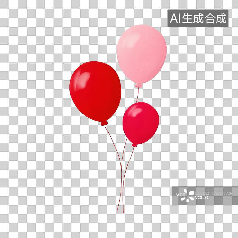 【AI数字艺术】庆祝活动中的彩色气球组合图片素材