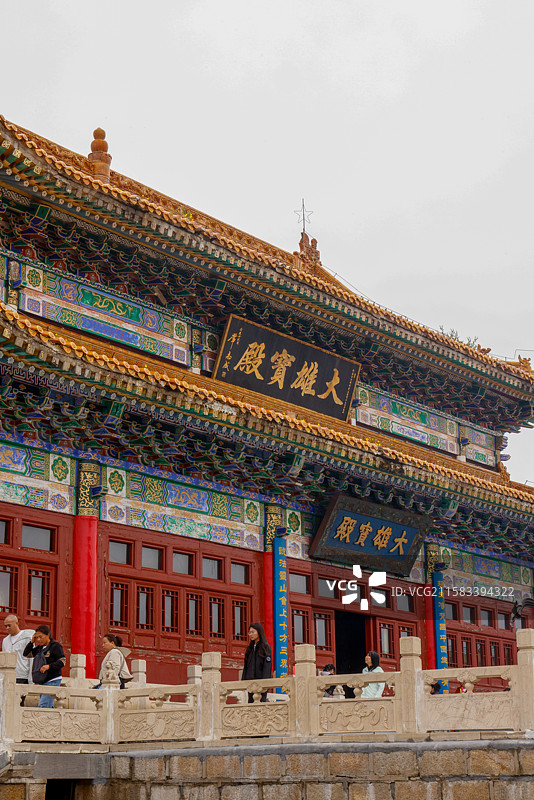山西五台山中台顶演教寺美景图片素材