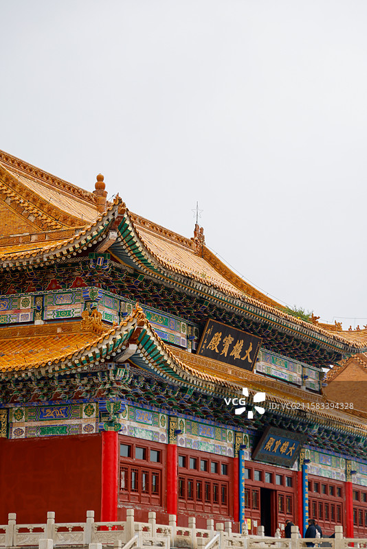 山西五台山中台顶演教寺美景图片素材