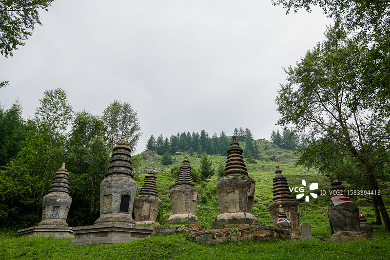 五台山金阁寺建筑群美景摄影组图图片素材