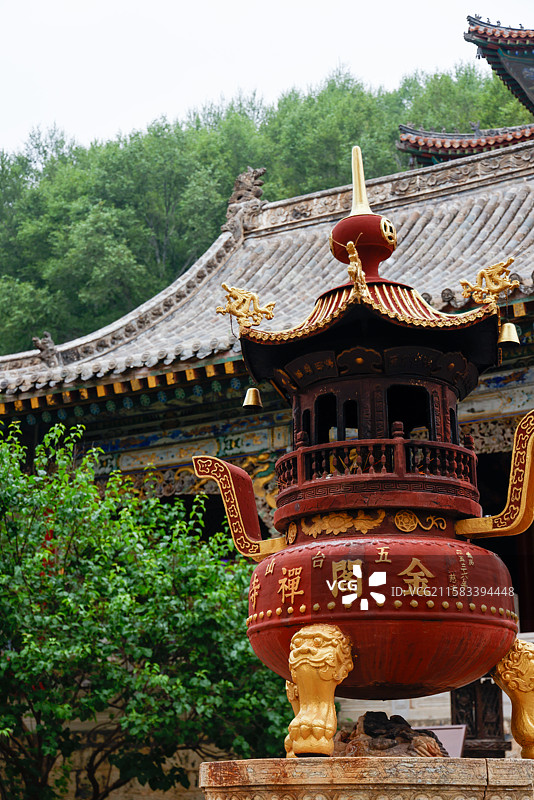 五台山金阁寺建筑群美景摄影组图图片素材