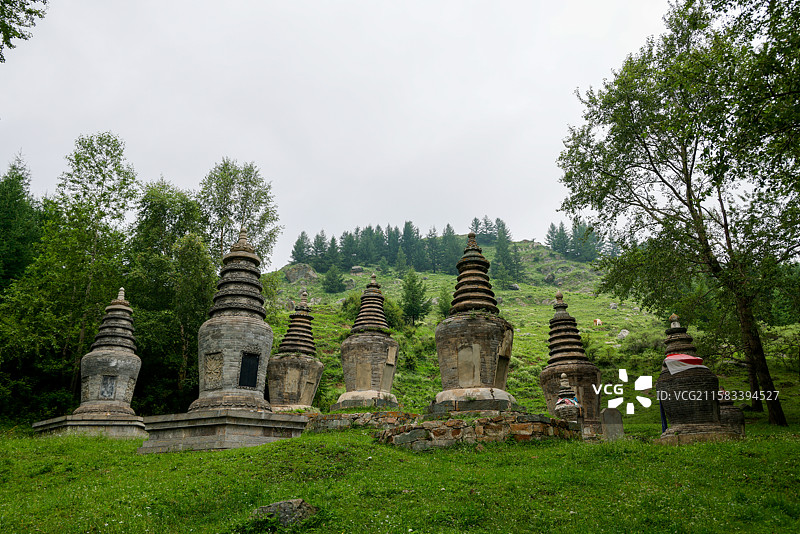 五台山金阁寺建筑群美景摄影组图图片素材