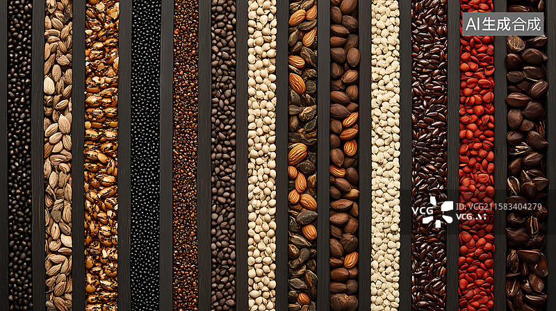 【AI数字艺术】营养丰富的坚果组合图片素材