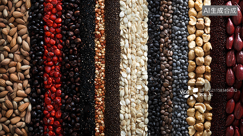 【AI数字艺术】营养丰富的坚果组合图片素材