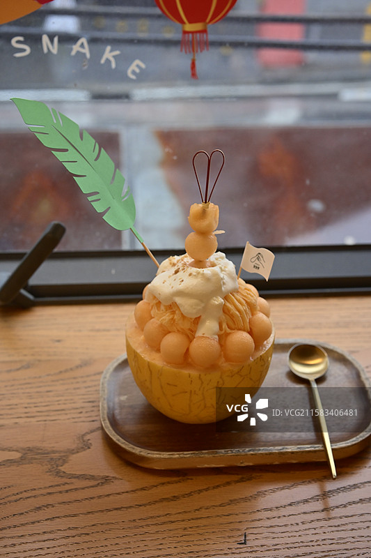 哈密瓜冰沙图片素材