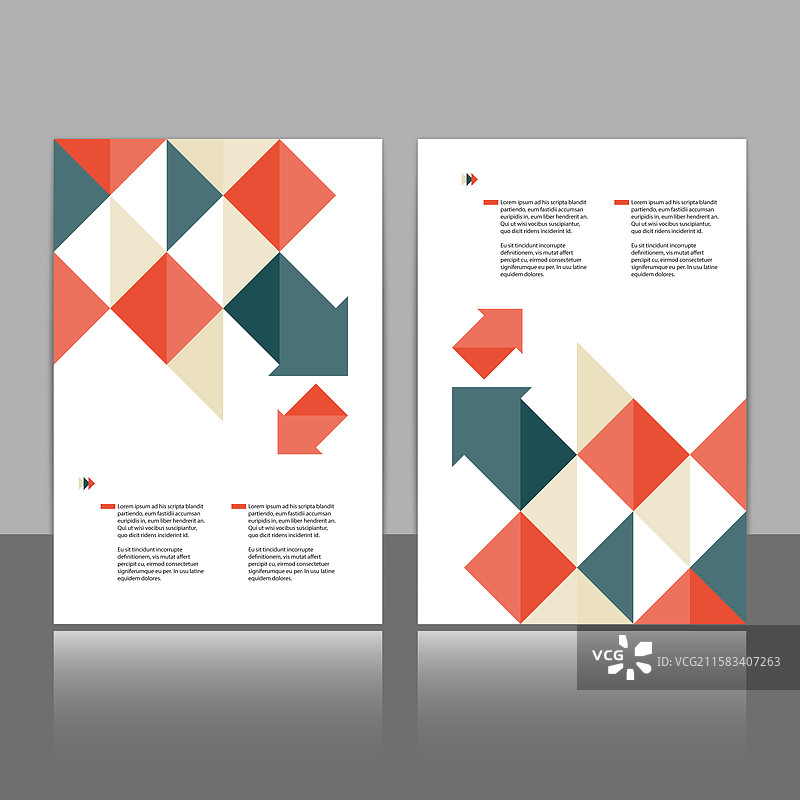 多边形宣传册模板图片素材