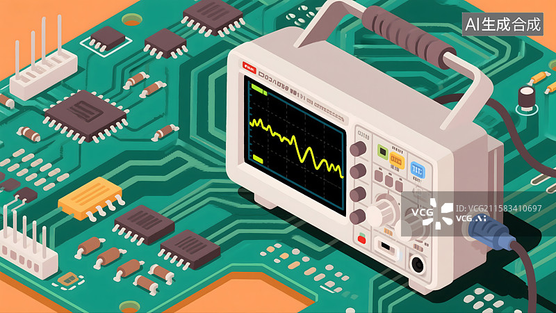 【AI数字艺术】电子工程师的精密测量图片素材