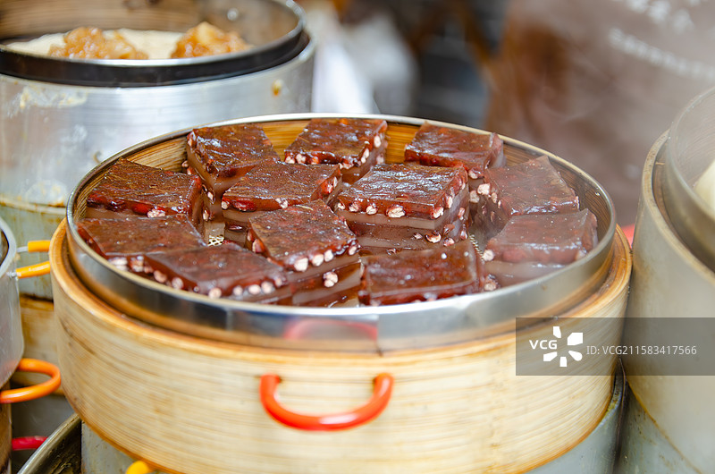 游埠早茶游埠小吃——糯叽叽千层糕图片素材