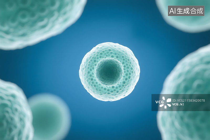 【AI数字艺术】显微镜下的白细胞图片素材