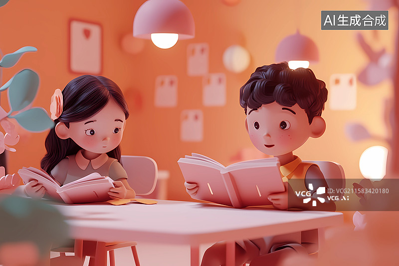 【AI数字艺术】学前教育、幼儿园，教室、教师节插画图片素材