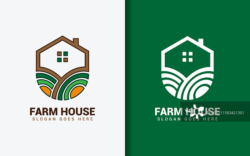 一个极简主义的标志，结合了房屋元素图片素材