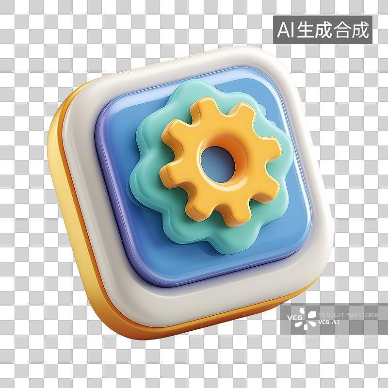 【AI数字艺术】创意齿轮摆件图片素材