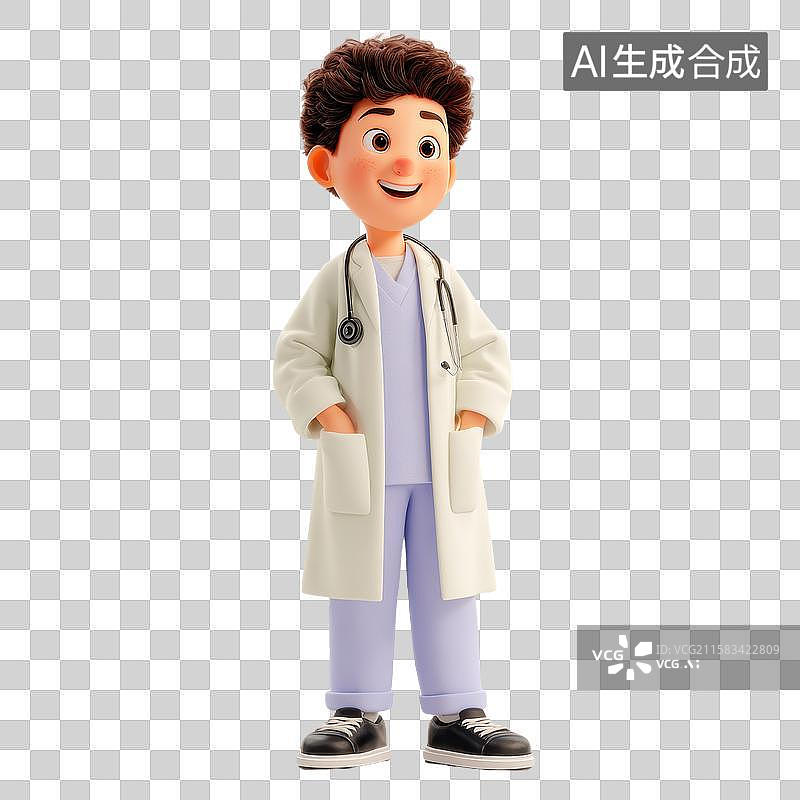 【AI数字艺术】医者形象插画图片素材