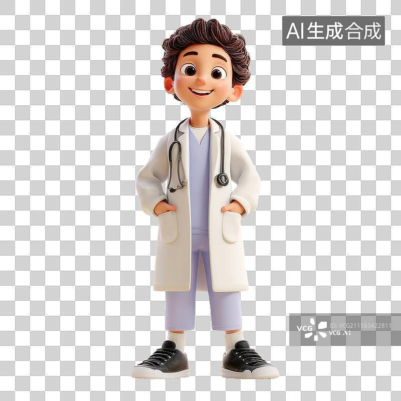 【AI数字艺术】医者形象插画图片素材