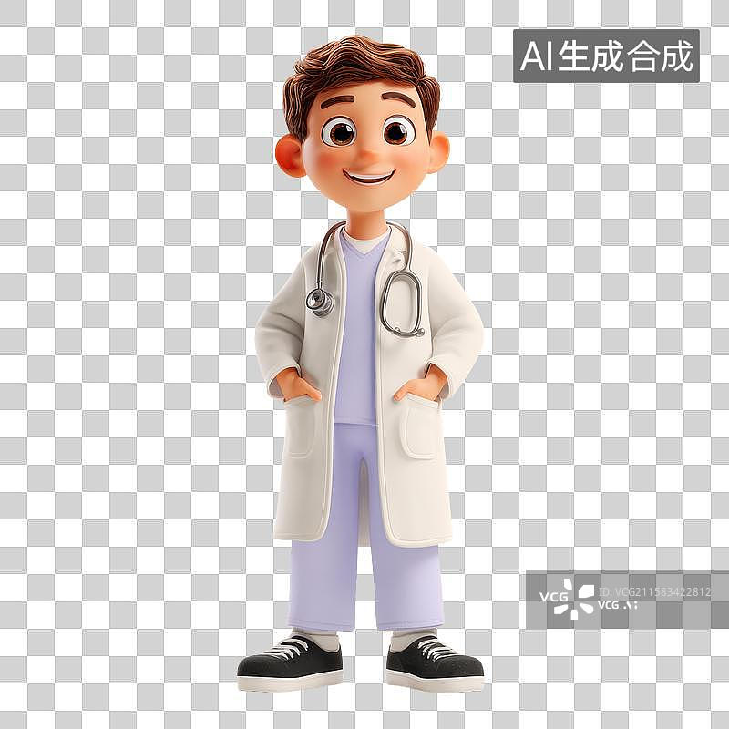 【AI数字艺术】医者形象插画图片素材