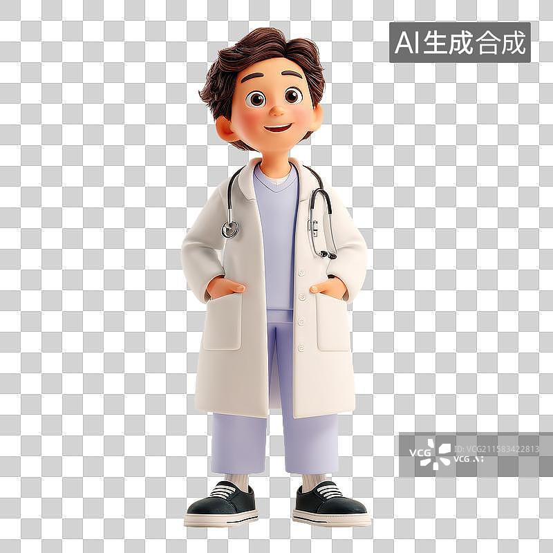 【AI数字艺术】医者形象插画图片素材