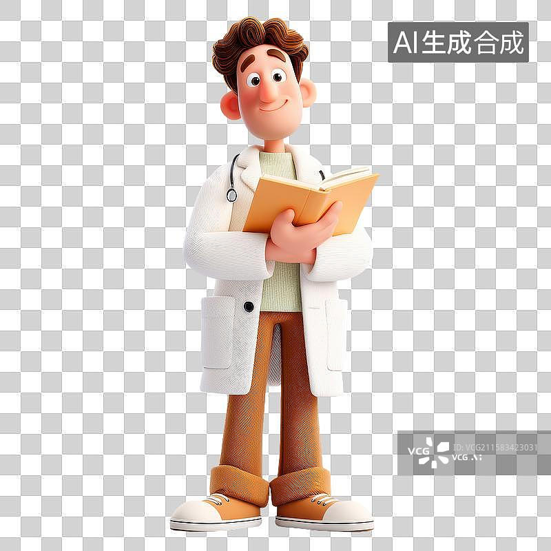 【AI数字艺术】医者形象插画图片素材