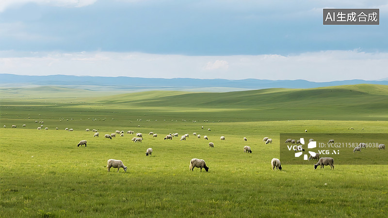 【AI数字艺术】草原牧歌图片素材
