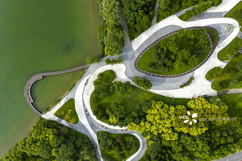 河北省石家庄市滹沱河生态旅游区航拍图片图片素材