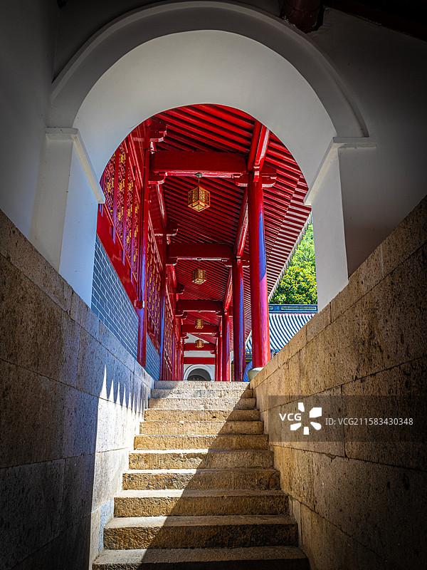 浙江舟山普陀山佛教四大名山海岛风光祈福图片素材
