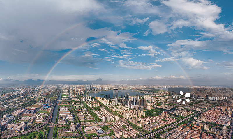 工业园区彩虹图片素材