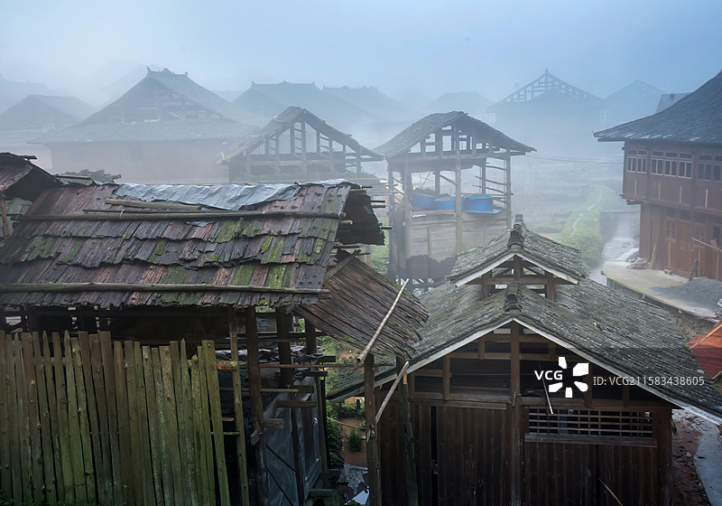 贵州省黔东南苗族侗族自治州黎平县双江镇黄岗侗寨景观图片素材