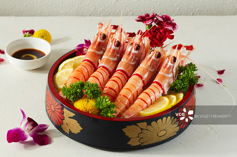 鳌虾刺身图片素材
