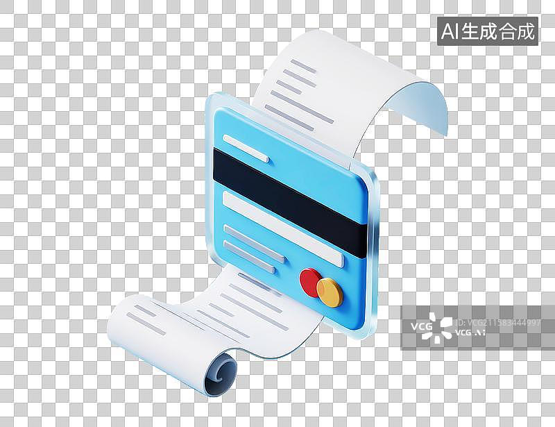 【AI数字艺术】3d银行卡账单流水明细收支平衡图片素材