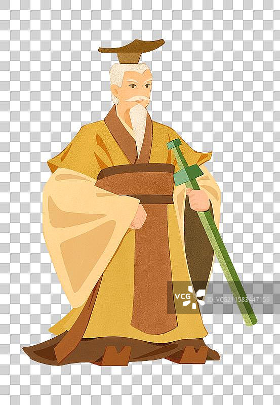 汉朝皇帝汉高祖刘邦人物手绘图片素材