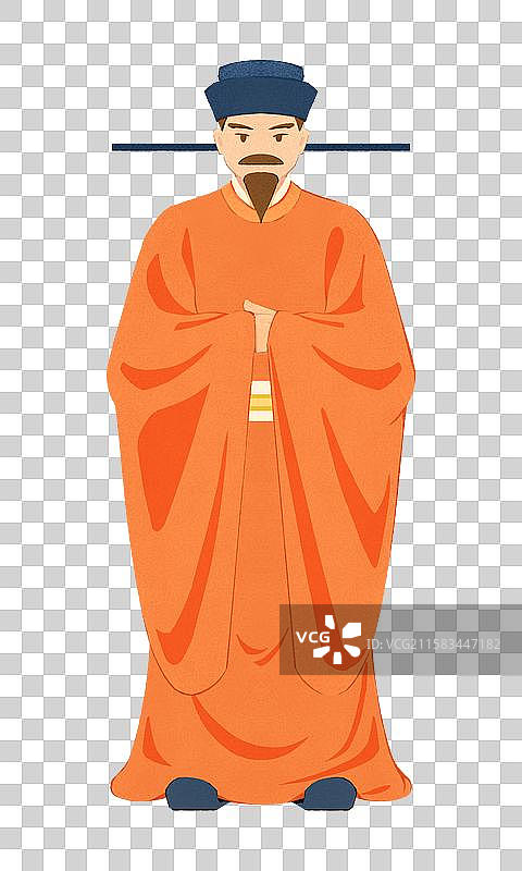 赵匡胤人物肖像插画图片素材