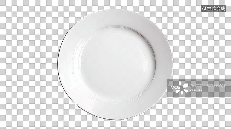 【AI数字艺术】[免抠PNG素材]一个干净的白色陶瓷餐盘，边缘光滑图片素材