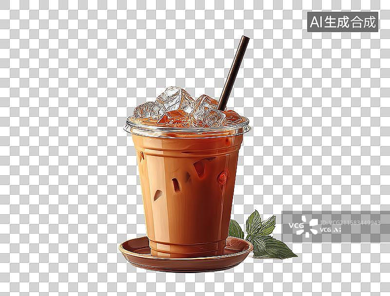 【AI数字艺术】[免抠PNG素材]夏日冰爽奶茶饮品图片素材
