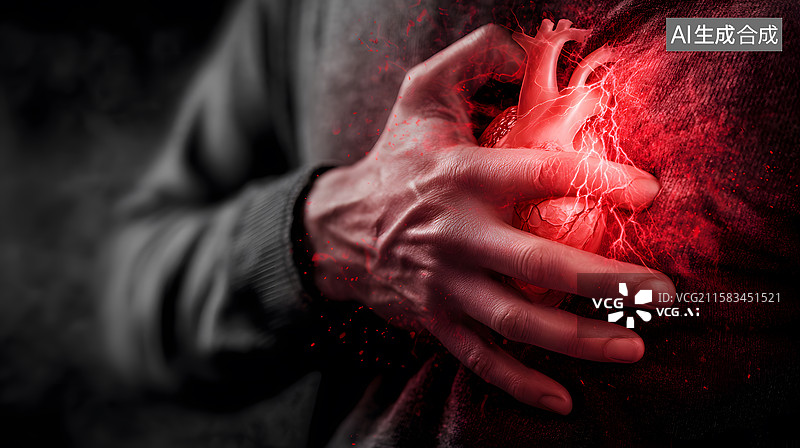 【AI数字艺术】心绞痛发作的瞬间图片素材