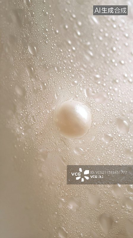 【AI数字艺术】泡沫表面的水珠特写图片素材
