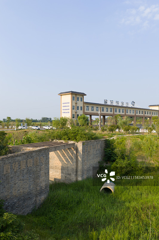 河南省 西华县 贾鲁河 东风第一船闸旧址 船闸 通航图片素材