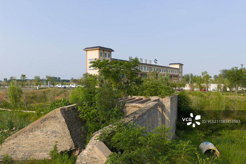 河南省 西华县 贾鲁河 东风第一船闸旧址 船闸 通航图片素材