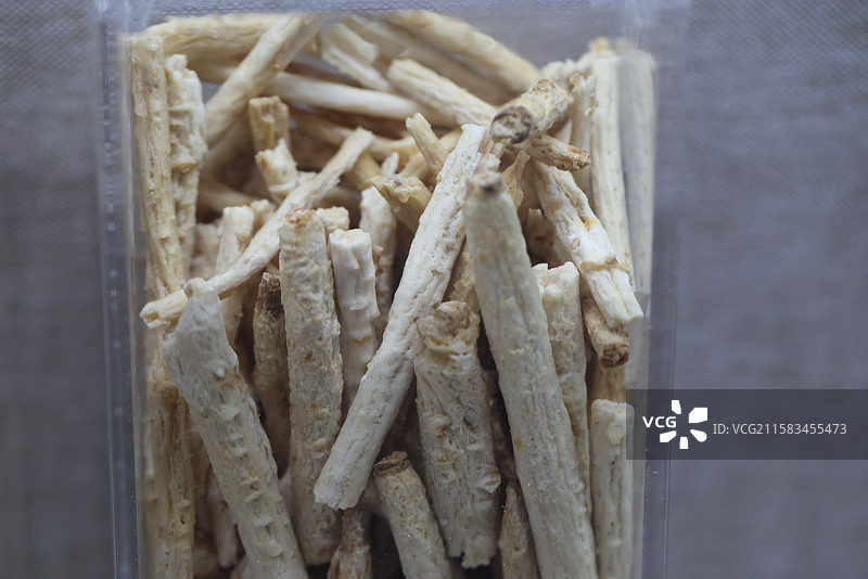 南沙参北沙参南沙参片北沙参片1000种中药北京中医药大学博物馆中国传统中草药中药加工中药材图片素材