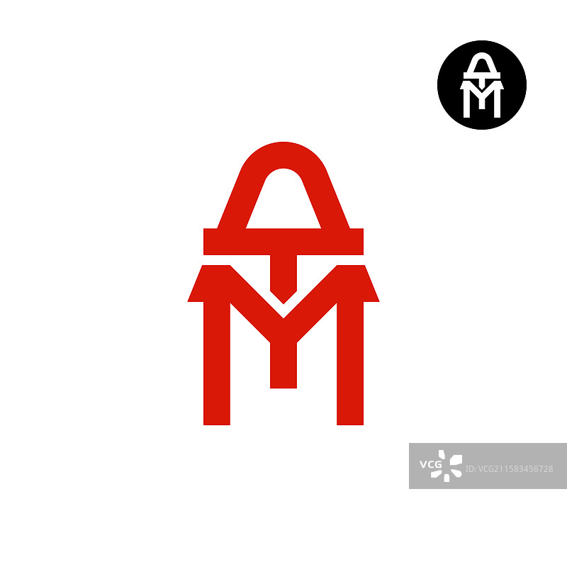 ATM标志字母组合设计图片素材