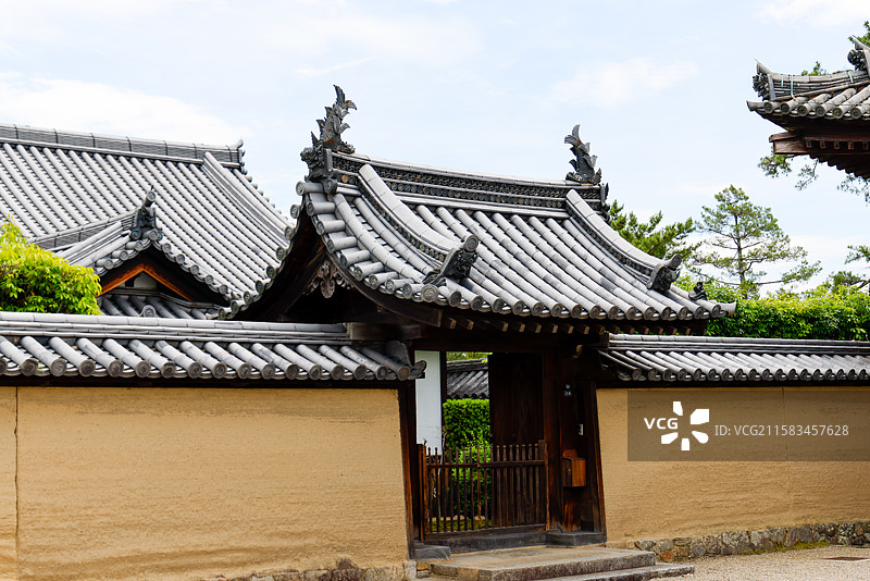 世界最古木构奈良法隆寺图片素材