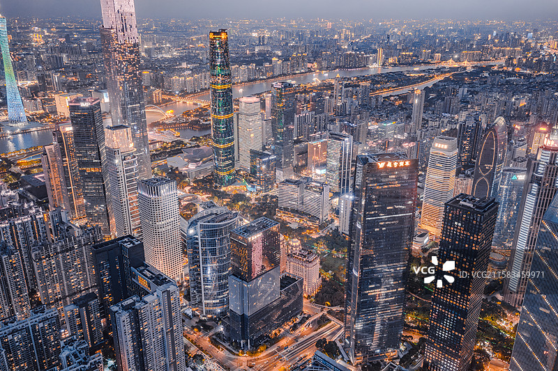 珠江新城夜景图片素材
