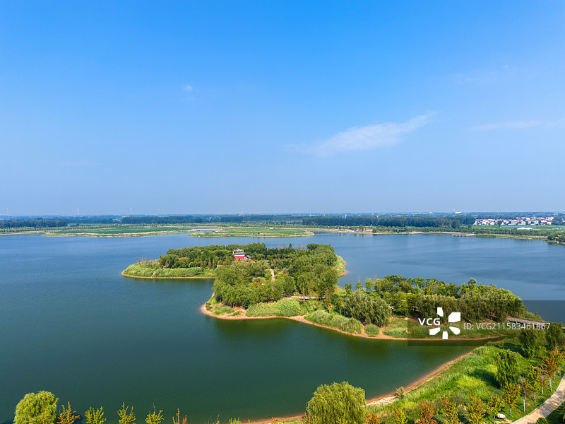 河南原阳同心湖风光图片素材