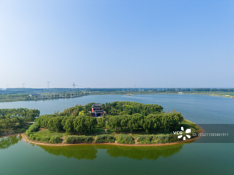 河南原阳同心湖风光图片素材