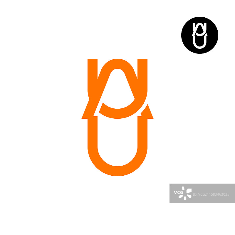 auu uau 字母单徽设计图片素材