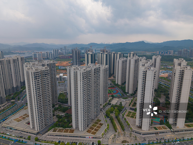 广州黄埔区，汤村站，升龙·学府上城，巨型烂尾建筑群！图片素材