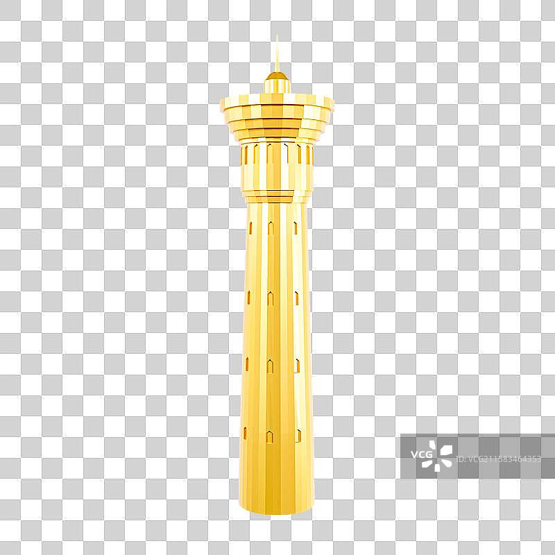 3D立体新疆国际大巴扎新疆城市地标建筑元素图片素材