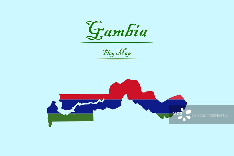 冈比亚国家地图图片素材