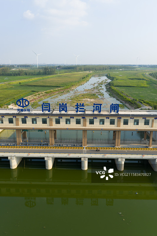 河南省 周口市 贾鲁河 闫岗拦河闸 农业 农田图片素材